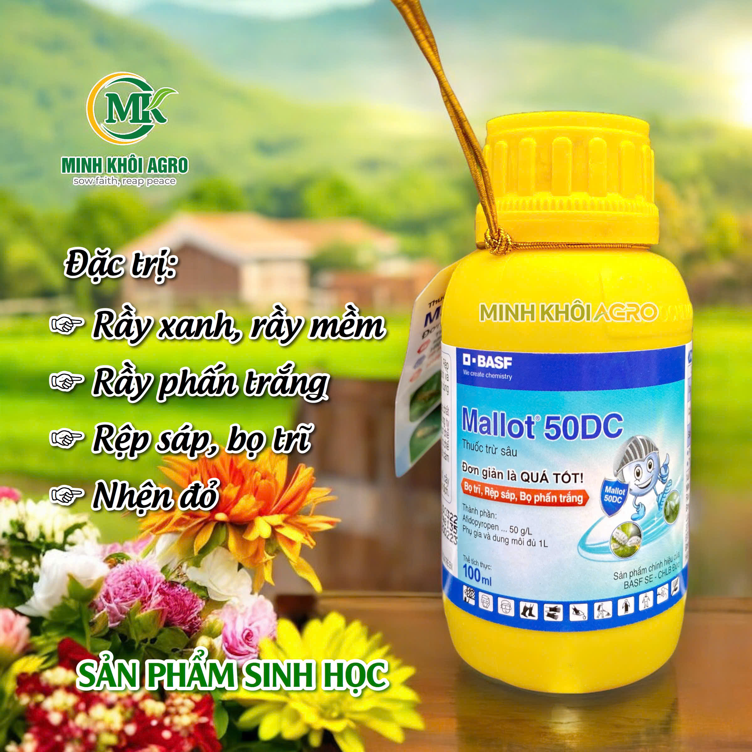 Thuốc trừ rầy sinh học Mallot 50DC - Chai 100ml